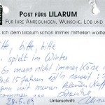 Post für's LILARUM